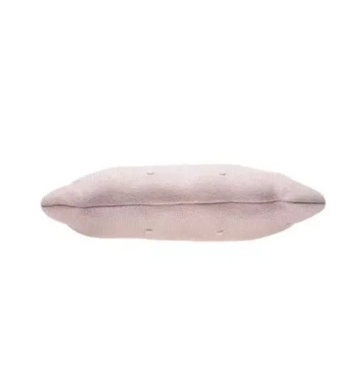 Knitted Cushion Biscuit Pink