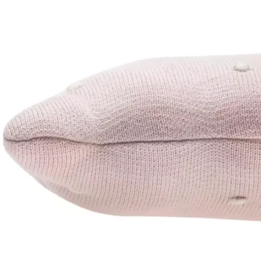 Knitted Cushion Biscuit Pink