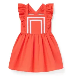 Lace Trim Flutter Sleeve Dress