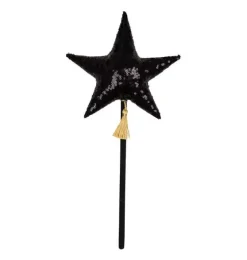 &ldquo;Black Sequins&rdquo; Crown and Wand Magic Set