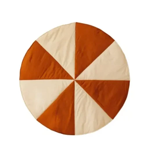 “Circus” Teepee Tent with Frills and "Caramel Candy" Mat Set
