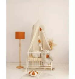 &ldquo;Cream Circus&rdquo; Round Patchwork Pillow