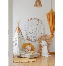 &ldquo;Forest Friends&rdquo; Round Cotton Mat