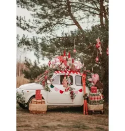 &ldquo;Red Checkered&rdquo; Round Patchwork Pillow