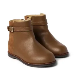 Leather Side Zip Bootie