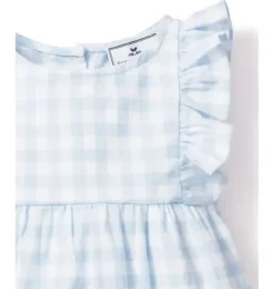 Light Blue Gingham Ruffled Romper