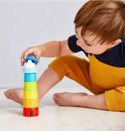 Lighthouse Wooden Rainbow Stacker