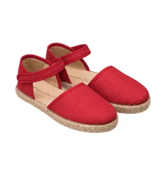 Linen Classic Espadrille Red