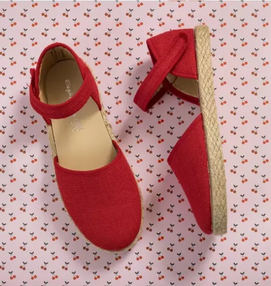 Linen Classic Espadrille Red