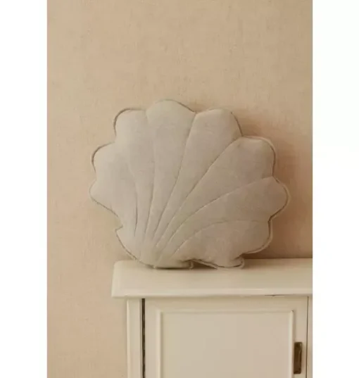 Linen "Sand” Shell Pillow
