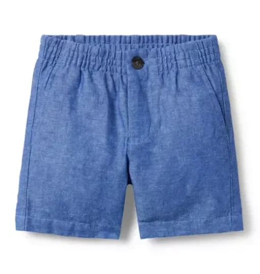 Linen-Cotton Pull-On Short