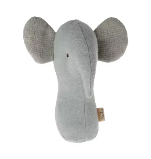 Lullaby Friend Rattles, Elephant - Light Dusty Blue