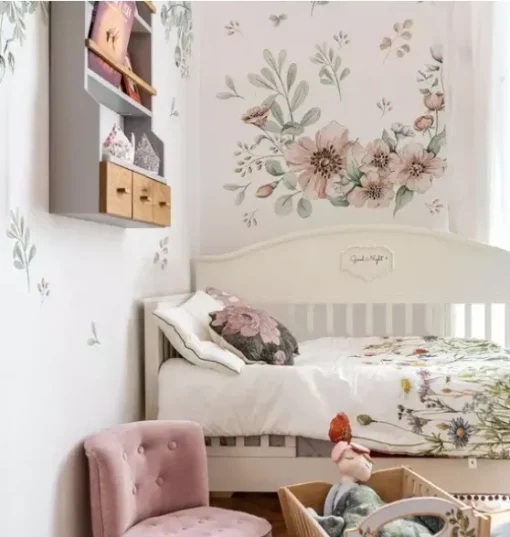 Meadow Flowers Pastel Wall Decal Set