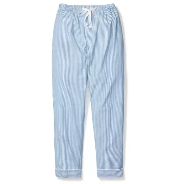 Men's Twill Pajama Pants in French Blue Seersucker