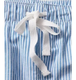 Men's Twill Pajama Pants in French Blue Seersucker