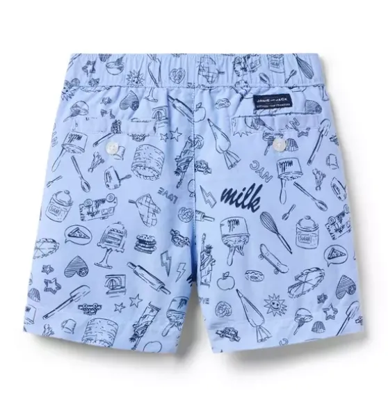 Milk Bar x Janie and Jack Oxford Pull-On Short