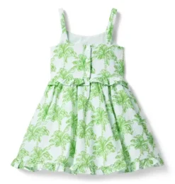 Palm Tree Ruffle Dress