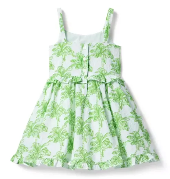 Palm Tree Ruffle Dress