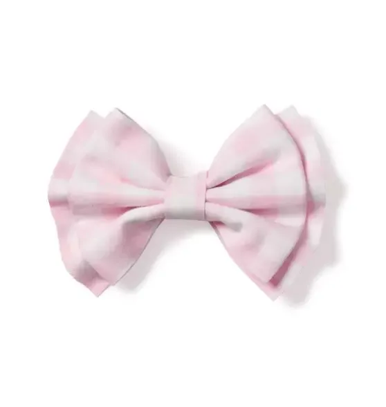 Pink Gingham Medium Hair Bow
