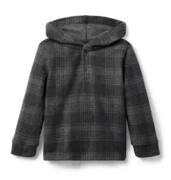 Plaid Flannel Hooded Sweatshirt