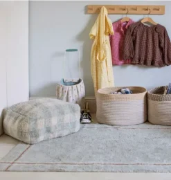 Pouf Vichy Blue Sage