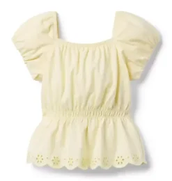 Puff Sleeve Peplum Top
