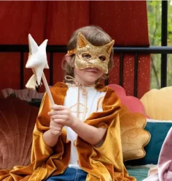 "Gold Sequins&rdquo; Cat mask