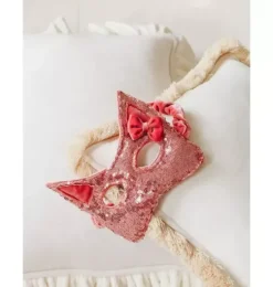 "Pink sequins" Cat Mask
