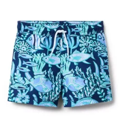 Recycle Reef Fish Swim Trunk