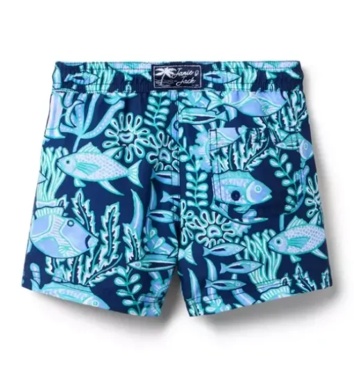 Recycle Reef Fish Swim Trunk