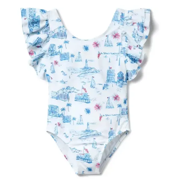 Recycled Americana Toile Swimsuit