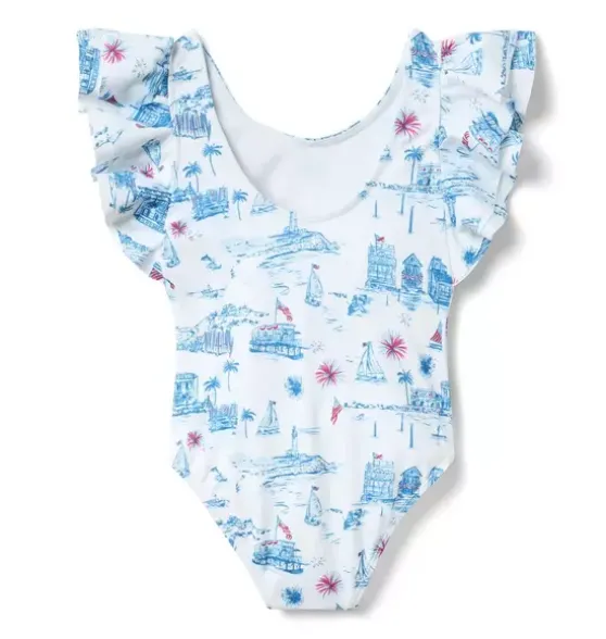 Recycled Americana Toile Swimsuit