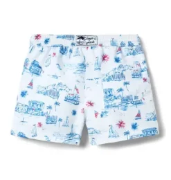 Recycled Americana Toile Swim Trunk