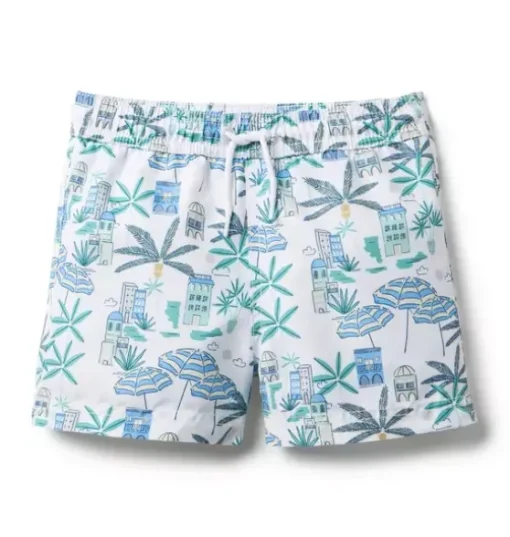 Recycled Coastal Getaway Swim Trunk