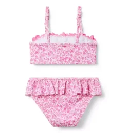 Recycled Ditsy Floral Rosette 2-Piece Swimsuit