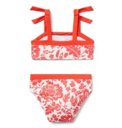 Recycled Floral Bow 2-Piece Swimsuit