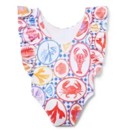 Recycled Ocean Icon Ruffle Swimsuit