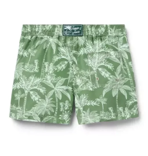 Recycled Palm Swim Trunk