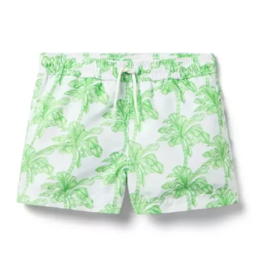 Recycled Palm Tree Swim Trunk