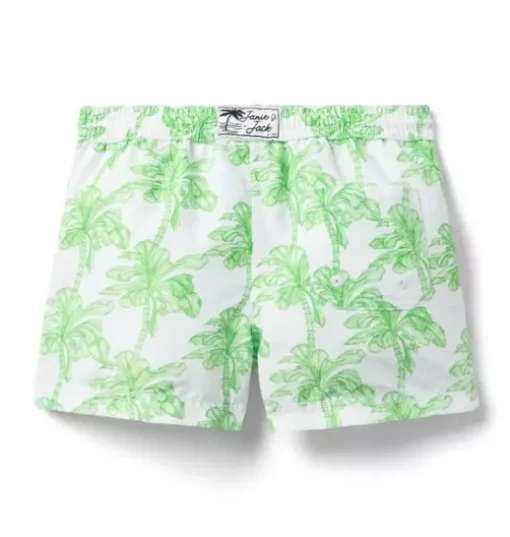 Recycled Palm Tree Swim Trunk