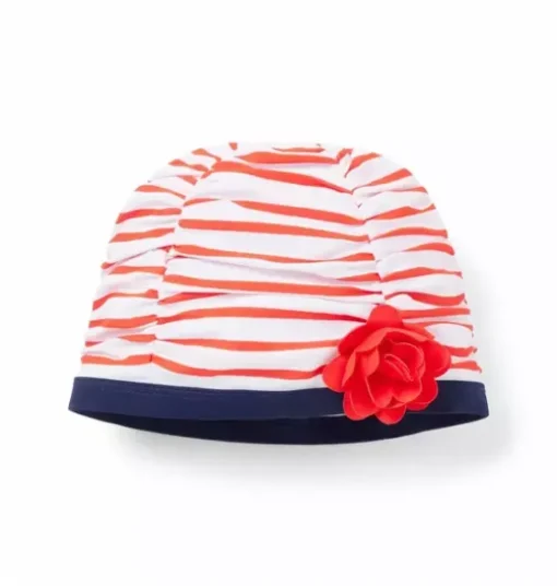 Recycled Striped Swim Cap