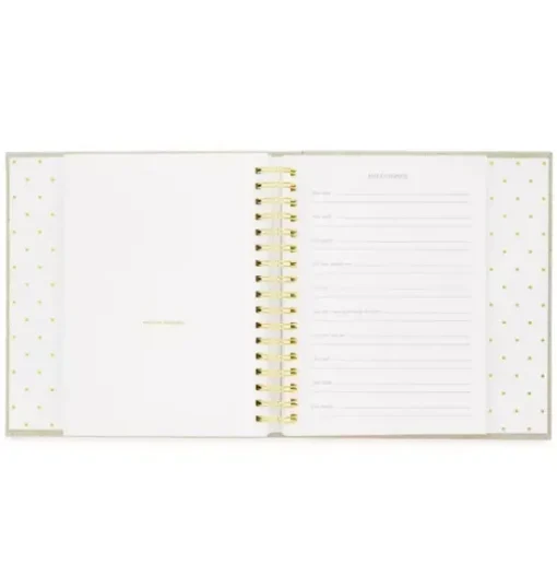 Rose Linen Baby Book