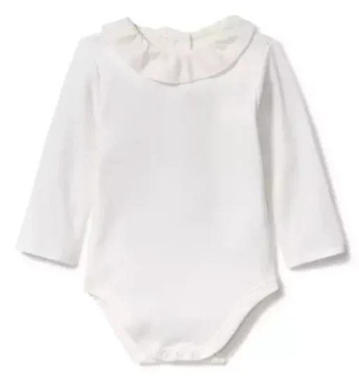 Ruffle Collar Long Sleeve Bodysuit