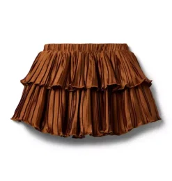 Satin Pleated Skirt