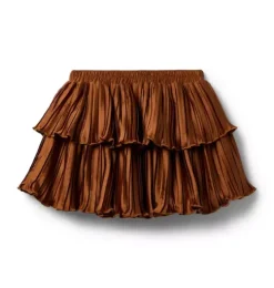 Satin Pleated Skirt