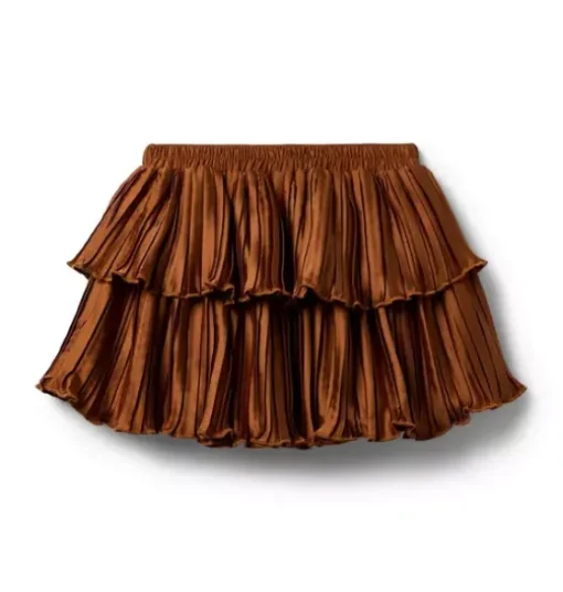Satin Pleated Skirt