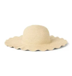 Straw Ruffle Sun Hat