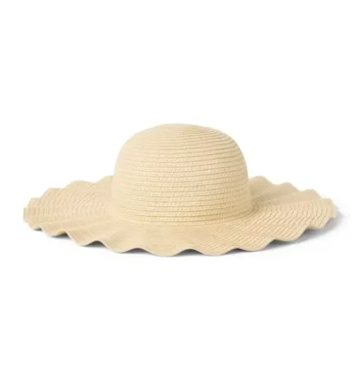 Straw Ruffle Sun Hat