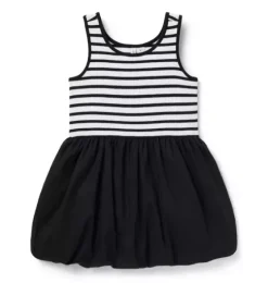 Striped Bubble Hem Dress
