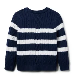 Striped Cable Knit Sweater